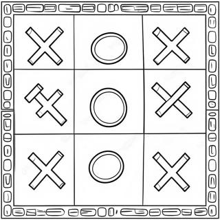 Tic Tac Toe Spielbrett Ausmalbild 20311-18871