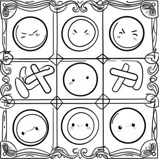 Tic Tac Toe Spielbrett Ausmalbild 20311-18872