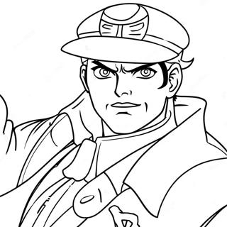 Jotaro Kujo In Aktion Ausmalbild 20322-18882