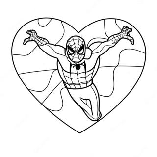 Spiderman Valentinstag Herz Ausmalbild 20361-18910