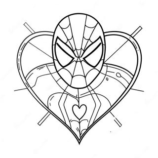 Spiderman Valentinstag Herz Ausmalbild 20361-18912