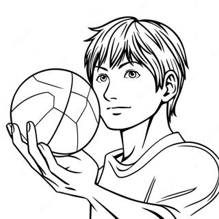 Kageyama Tobio Der Den Ball Spielt Ausmalbild 20662-19155