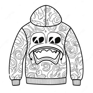 Bape Hoodie Design Ausmalbild 20813-19265