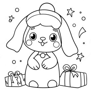 Cinnamoroll Weihnachts Ausmalbild 20962-19384