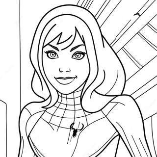 Gwen Stacy Im Spider Man Kostum Ausmalbild 21023-19433