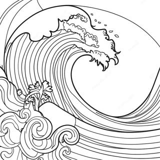 Massive Tsunami Welle Ausmalbild 21033-19441