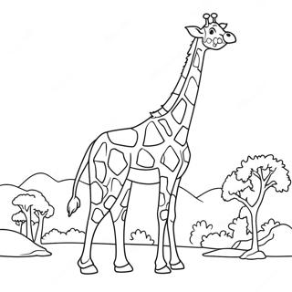 Giraffe Mit Riesigem Hals Ausmalbild 2122-1741