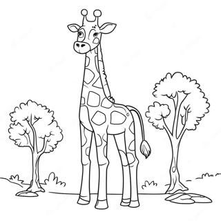 Giraffe Mit Riesigem Hals Ausmalbild 2122-1744