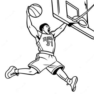 Phoenix Suns Basketballspieler Beim Dunking Ausmalbild 21233-19598