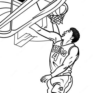 Phoenix Suns Basketballspieler Beim Dunking Ausmalbild 21233-19599