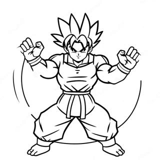 Goku In Epischer Kampfpose Ausmalbild 21313-19663