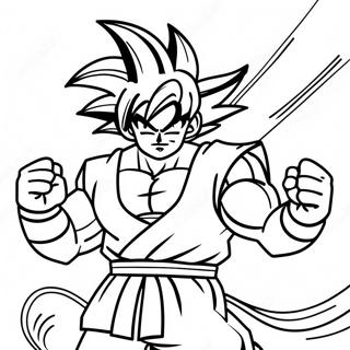 Goku In Epischer Kampfpose Ausmalbild 21313-19664