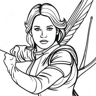 Katniss Everdeen In Aktion Ausmalbild 21563-19861