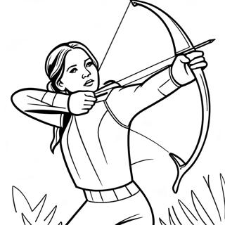 Katniss Everdeen In Aktion Ausmalbild 21563-20005