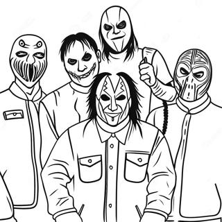 Slipknot Bandmitglieder Ausmalbild 21923-20296