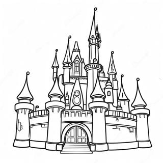 Magisches Disney Schloss Ausmalbild 2222-1822