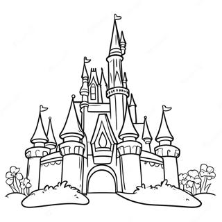 Magisches Disney Schloss Ausmalbild 2222-1824