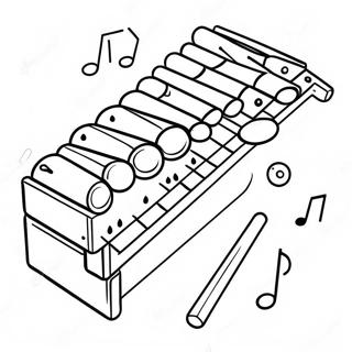 Xylophon Mit Bunten Noten Ausmalbild 22374-20645