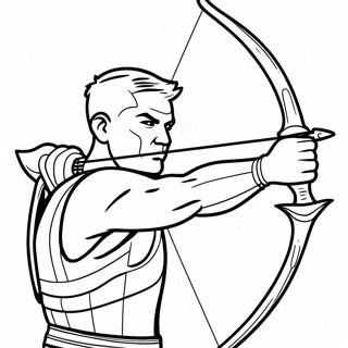 Hawkeye Zielt Mit Seinem Bogen Ausmalbild 22714-20917