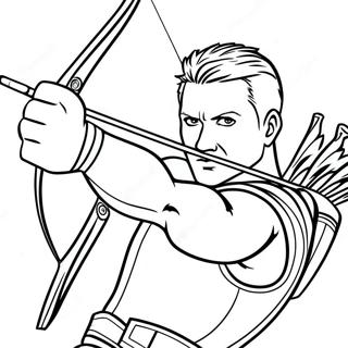 Hawkeye Zielt Mit Seinem Bogen Ausmalbild 22714-20918