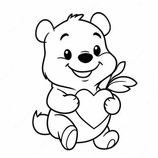 Winnie Puuh Mit Einem Herzen Ausmalbild 22743-20932