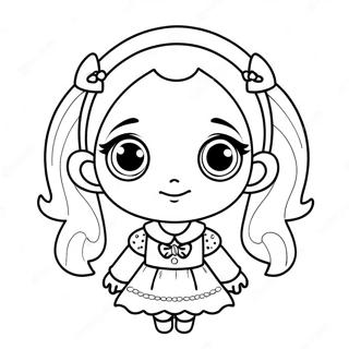 Niedliches Kawaii Madchen Mit Grossen Augen Ausmalbild 2282-1872