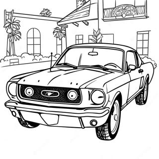 Ford Mustang Oldtimer Ausmalbild 22873-21034