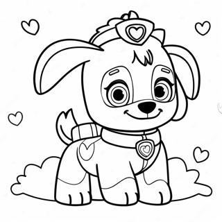 Paw Patrol Valentinstag Ausmalbilder