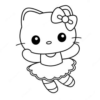 Hallo Kitty Ballerina Ausmalbild 23293-21371