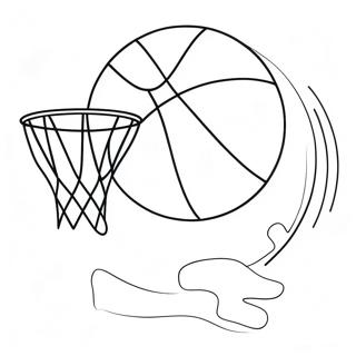 Spass Basketballkorb Mit Ball Ausmalbild 23334-21407