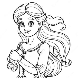 Rapunzel Mit Langen Haaren Ausmalbild 23424-21477