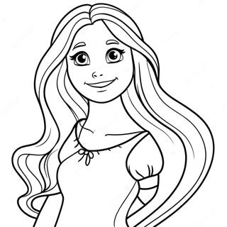 Rapunzel Mit Langen Haaren Ausmalbild 23424-21478