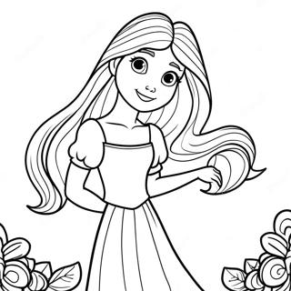 Rapunzel Mit Langen Haaren Ausmalbild 23424-21479