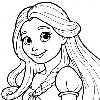 Rapunzel Mit Langen Haaren Ausmalbild 23424-21480