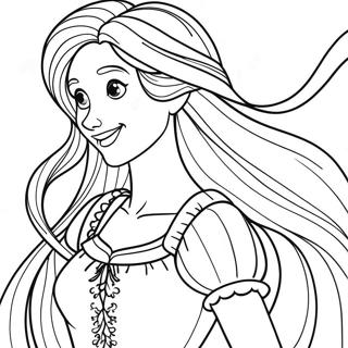 Rapunzel Mit Langen Haaren Ausmalbild 23424-21651