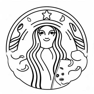 Niedliche Starbucks Kaffeetasse Ausmalbild 23494-21535