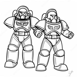 Space Marine Kampfanzug Ausmalbild 23504-21543