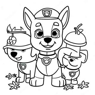 Paw Patrol Erntedank Ausmalbild 23553-21749