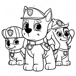 Charmante Paw Patrol Charaktere Zu Erntedank Ausmalbild 23554-21753