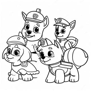 Charmante Paw Patrol Charaktere Zu Erntedank Ausmalbild 23554-21754