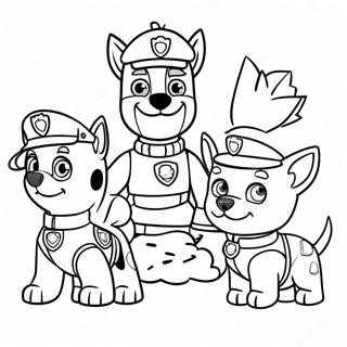 Charmante Paw Patrol Charaktere Zu Erntedank Ausmalbild 23554-21755