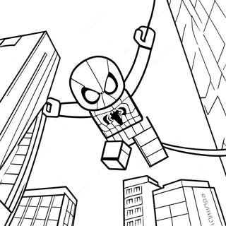 Lego Spiderman Schwingt Durch Die Stadt Ausmalbild 2362-1934