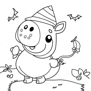 Peppa Wutz Halloween Ausmalbild 23643-21822