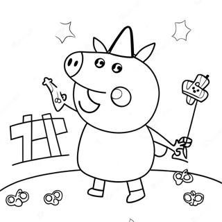 Peppa Wutz Halloween Ausmalbild 23643-21823