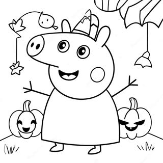 Peppa Wutz Halloween Ausmalbild 23643-21824