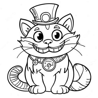 Cheshire Katze Im Steampunk Stil Ausmalbild 23724-21890