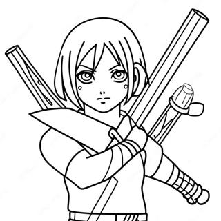 Sakura Haruno In Kampfpose Ausmalbild 23964-22083