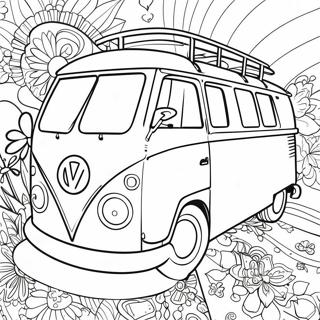 Grooviger Hippie Van Ausmalbild 24034-22140