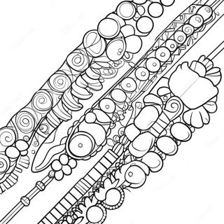 Perlen Freundschaftsarmband Ausmalbild 24064-22164