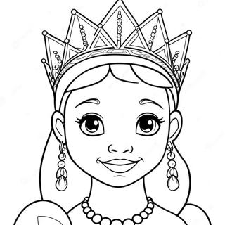 Schwarze Prinzessin Ausmalbild 24324-22357